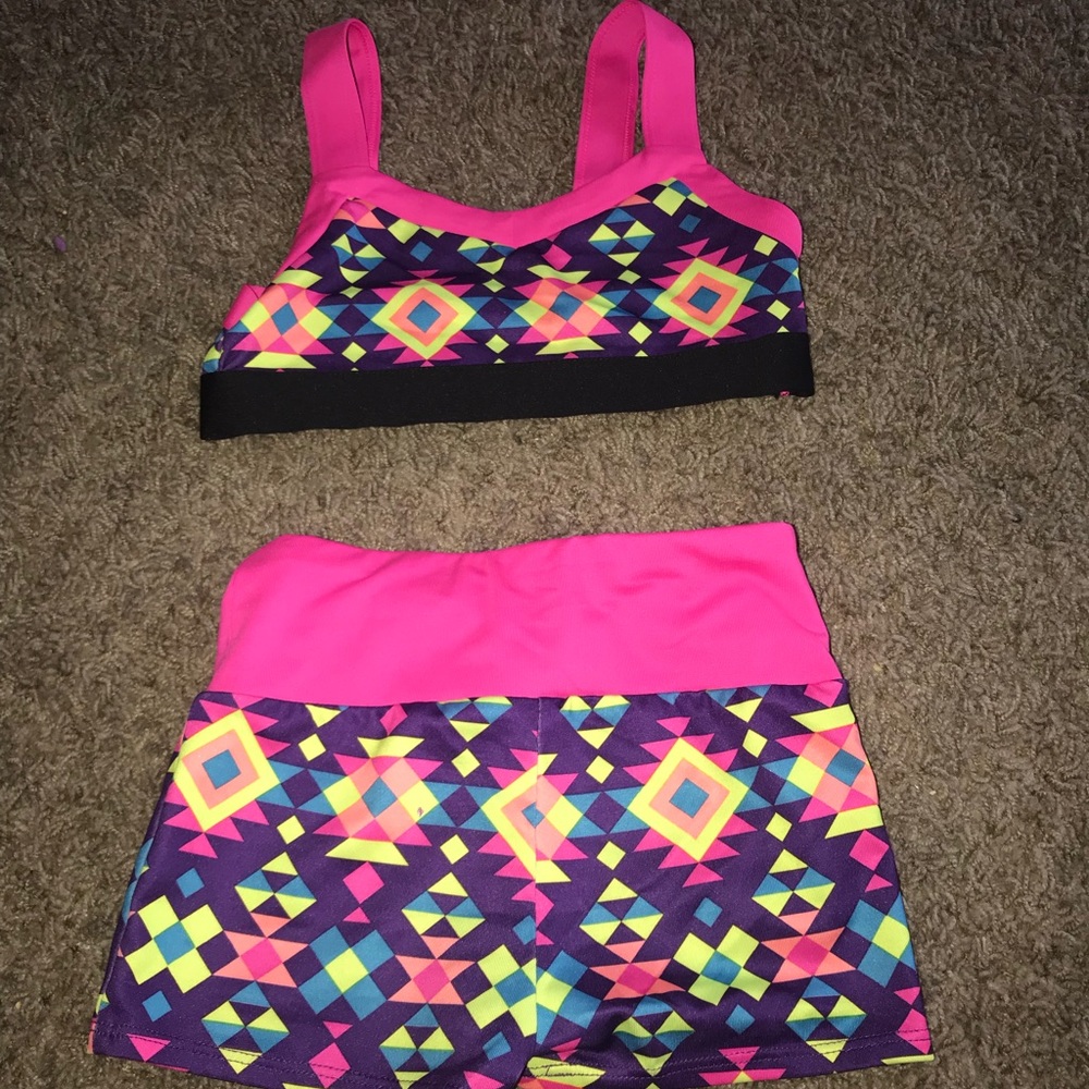 Small Cheer spandex outfit